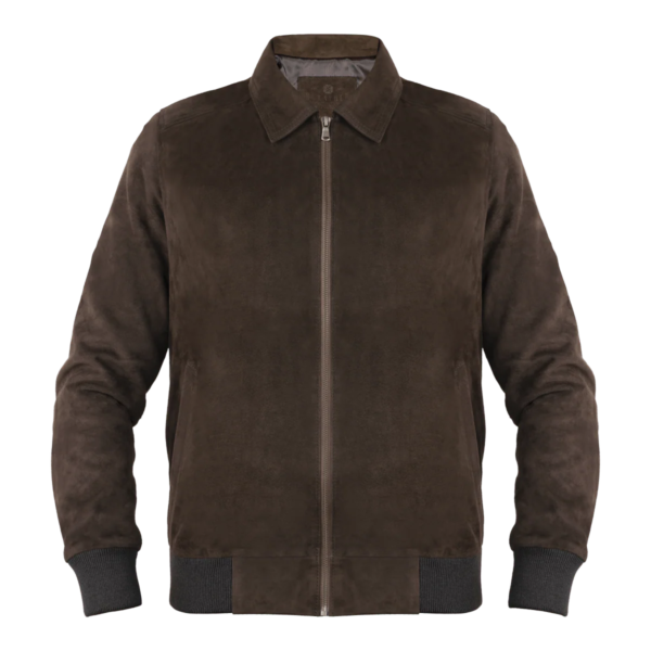 Belmont: Men's Jacket - Brown Suede | Size Medium