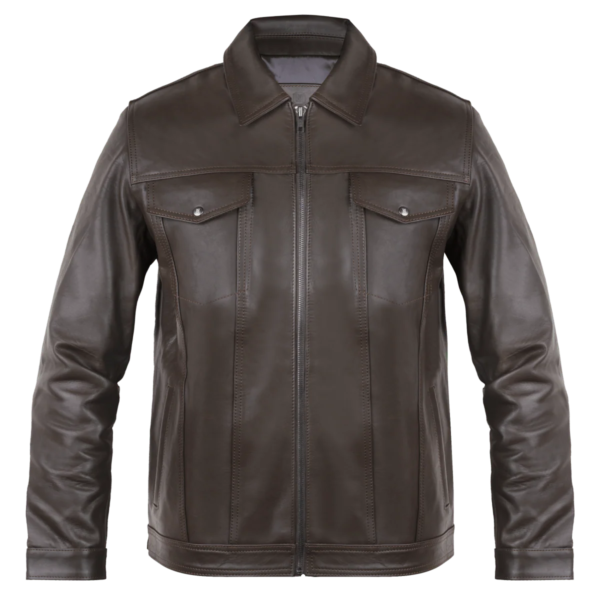 Brixton: Men's Jacket - Brown Leather | Size Medium
